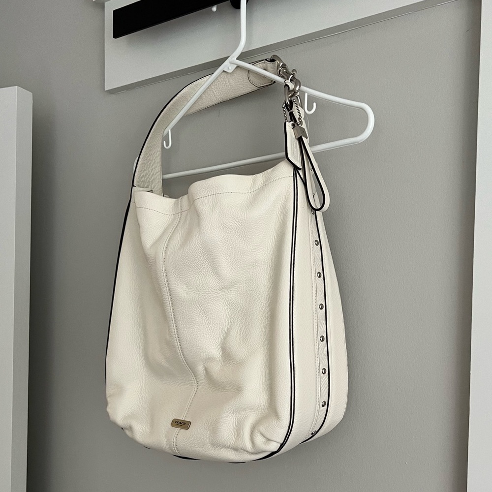 COACH Park Avery Studded Bag - Hobo - Ivory/Parchment - NWT